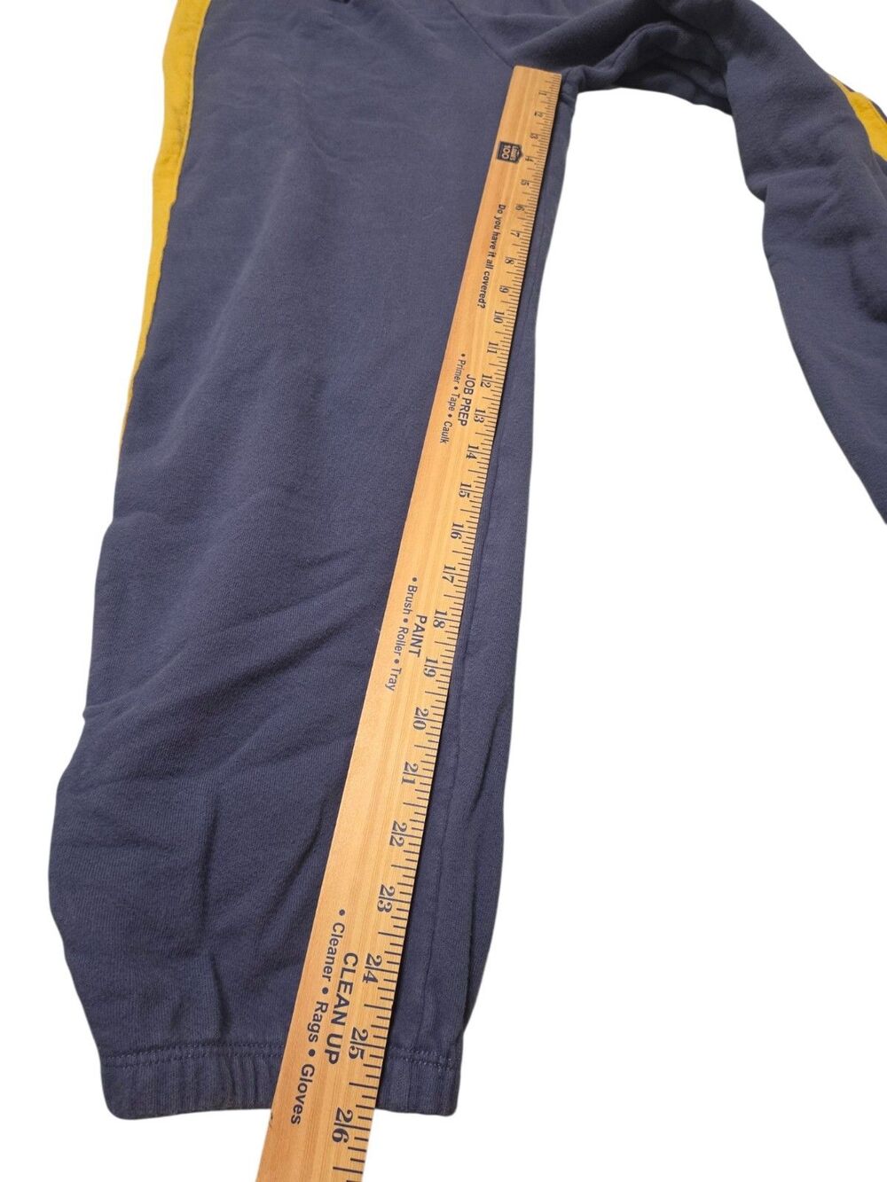 Sundry Trouser Cotton Sweatpants French Terry Navy Yellow Stripe S Festival C271 - Picture 8 of 10